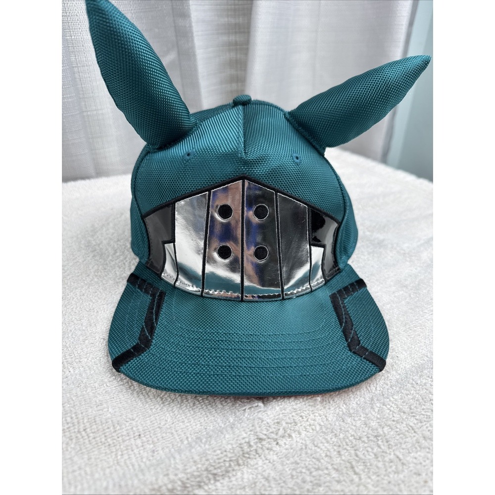 My Hero Academia Bioworld Deku Suit up Adjustable Snapback Hat Ears Teal & Black